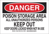 Brady B-302 Polyester Rectangle White Chemical, Biohazard, Hazardous & Flammable Material Sign - 14 in Width x 10 in Height - Laminated - 126371 - 754473-74549 - R. S. Hughes Company, Inc.