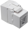 Keystone Jack Cat6a/Cat6/Cat5e, RJ45, Shuttered, Dust Cap - Toolless, PoE/PoE+ Compliant, White, TAA -- N238-001-GY-TF