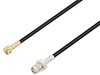Snap-On MMBX Plug Right Angle to SMA Female Cable 6 Inch Length Using RG174 Coax - PE3C4047-6 - Pasternack