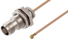 TNC Female Bulkhead to UMCX Plug Cable 24 Inch Length Using RG178 Coax - PE38304-24 - Pasternack