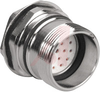 Connector, 12 - 16 and 19 pin multifastInline, Nickel Plated - 70034420 - Allied Electronics, Inc.