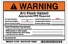 Preprinted Arc Flash Labels, Hazard Category 0 (Warning) - 121095 - Brady Corporation