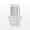 Large-Bore Female Cap, Non-Vented, Clear - 98712 - Qosina Corp.