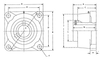 M2000 4-Bolt Flange Block -- M2000 4-Bolt Flange Block 1.4375
