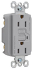GFCI Duplex Receptacle -- 1595-GRY - Image