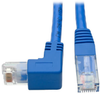 Down-Angle Cat6 UTP Patch Cable (RJ45) - 1 ft., M/M, Gigabit, Molded, Blue -- N204-001-BL-DN
