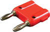 Double Banana Plug, 15A, Screw, Red; Gender Mueller Electric - 17AH8655 - Newark, An Avnet Company