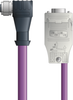PB4110155F10 - LAPP UNITRONIC® PROFIBUS Cordsets 24 AWG / 1 pair Bus - Violet Polyurethane (PUR) - M12 Female 90 deg / D-sub Straight connectors - 10m - OLFPB4110155F10 - Lapp Tannehill