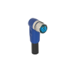 M12 Power Single-Ended Cordset: Female, angled, 5-pin(4+PE), K-coded, shielded, blue body, 600 V AC/DC, 20 A; PUR black cable, ca. 2,5mm² - RKWTS 5K-1023 - Belden Inc.