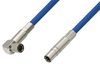 75 Ohm Mini SMB Plug to 75 Ohm Mini SMB Plug Right Angle Cable 36 Inch Length Using 75 Ohm PE-B159-BL Blue Coax - PE38140/BL-36 - Pasternack