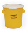 Eagle Yellow High Density Polyethylene 20 gal Spill Containment Drum - 20 7/16 in Height - 16 11/16 (Bottom) in, 20 7/8 (Top) in Overall Diameter - 048441-60307 -- 048441-60307 - Image