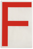 Brady Toughstripe B-514 Red Indoor Polyester Letter Label - 6 in Width - 8 in Height - 8 in Character Height - Printed Msg = F - 121723 - 754473-70939 - R. S. Hughes Company, Inc.