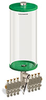 Green Color Key, Clear View Multiple Feed Electro Lubricator, 1 gal Acrylic Reservoir, 8 Feeds, 1/4” OD Tube Outlets, 24VDC - B5162-128AB08024D1GW - Oil-Rite Corp.