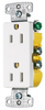 Duplex/Single Receptacle - RRD15W - Hubbell Incorporated