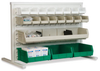 Akro-Mils Ready Space 98536 100 lb White Powder Coated Steel Single Sided Single Sided Louvered Bench Rack - 37 3/4 in Overall Length - 12 in Width - 26 3/8 in Height - 98536230SS - 98536230SS - R. S. Hughes Company, Inc.