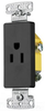 Duplex/Single Receptacle - RRD151BK - Hubbell Incorporated