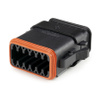 Amphenol Sine Systems AT06-12SA-SRBK 12-Way AT Connector Plug with Strain Relief End cap, Black -- 39321