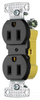 Duplex/Single Receptacle - RR15EBKTR - Hubbell Incorporated