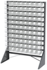 Akro-Mils 300 250 lb Clear Polypropylene Single Sided Fixed Rack - 96 Bins - Bins Included - 30008220SC -- 30008220SC - Image