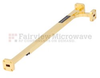 10 dB WR-28 Waveguide Broadwall Coupler with UG-599/U Square Cover Flange and H-Plane Coupled Port from 26.5 GHz to 40 GHz in Brass Copper -- SMW28HC001-10 - Image