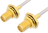 SMA Female Bulkhead to SMA Female Bulkhead Cable 6 Inch Length Using PE-SR405AL Coax - PE34071-6 - Pasternack