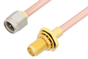 SMA Male to SMA Female Bulkhead Cable 48 Inch Length Using RG402 Coax, RoHS - PE3825LF-48 - Pasternack