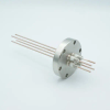 Power Feedthrough with Power Glove Connectors, 5000 Volts, 30 Amps, 4 Pins, 0.094″ Copper Conductors, 2.75″ Conflat Flange - A1836-1-CF - MPF Products, INC.