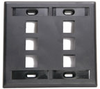 QuickPort Wallplates - 42080-6EP - Leviton Manufacturing