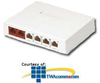Panduit® Mini-Com Surface Mount Box (RoHS Compliant) - CBXD6-AY - TelephoneStuff.com