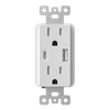 Type-A + Type-C Dual USB Ports with 18W USB In Wall Outlet - ERU2418AC1A - Suzhou Ele Mfg Co., Ltd.