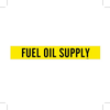 Brady B-946 Black on Yellow Vinyl Self-Adhesive Pipe Marker - 4 in Height - 3 1/2 in Character Height - 24 in Length - Printed Msg = FUEL OIL SUPPLY - 7117-1HV - 754476-81287 - R. S. Hughes Company, Inc.
