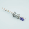 Thermocouple-Power Feedthrough, 1 Pair Type E, w/ Miniature TC Connector, 1000 Volts, 15 Amps, 2 Pins, 1.33″ Conflat Flange - A0436-7-CF - MPF Products, INC.