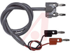 Banana Plug; 300 V (RMS); 18 AWG; 65 x 36; 0.25 in.; Gray; 36 in. - 70197810 - Allied Electronics, Inc.