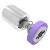 Captive Screw, 6-32 Thread, Press-in, TORX®/Slot Combination, Smooth Purple Knob - 52-28-51-4-012 - Southco
