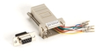 DB9 Colored Modular Adapter (Unassembled), Female to RJ-45, 8-Wire, Gray - FA4509F-GY - Visual Sound, Inc.