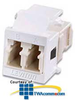 Leviton QuickPort Duplex LC Adapter, SM/MM, Phos. Bronze.. -- 41085-MLW - Image