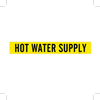 Brady B-946 Black on Yellow Vinyl Self-Adhesive Pipe Marker - 2 1/4 in Height - 2 in Character Height - 14 in Length - Printed Msg = HOT WATER SUPPLY - 7149-1 - 754476-79829 - R. S. Hughes Company, Inc.
