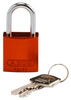Brady Compact Aluminum Padlock Orange Keyed Different -- 133274