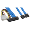 Amphenol CS-SASDDP8282-000.5 29 position SAS to SATA Drive Connector Dual Data Lanes Cable 0.5m - Image