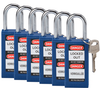 Blue Long Body Safety Padlocks - 123424 - Brady Corporation