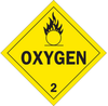 Brady B-946 Vinyl Square Yellow Truck Placards Sign - 10 3/4 in Width x 10 3/4 in Height - Self-Adhesive - TEXT: OXYGEN 2 - 63406 - 754476-63406 - R. S. Hughes Company, Inc.