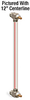 Nylon Liquid Level Gage with Shut-Off, 13” Centerline, 1/2