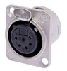 XLR 6 Pin Panel Mt(f) Neutrik Connector - CA-NC6FDL1 - Visual Sound, Inc.