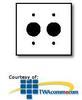 Leviton Urea 2 Gang Single Receptacle Wallplate - 88052 - TelephoneStuff.com