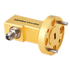 1.0 mm-Female to WR12 UG387/U Flange Waveguide Coax Adapter Right Angle 60 – 90 GHz - WR12-10R+ - Mini-Circuits