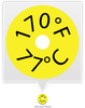 SL170F 77C TEMPERATURE SENSOR LABEL - SL170F - Telatemp Corporation