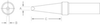 Weller Single Flat Tip ETDD - Single Flat Tip - 0.625 in Tip Length - 0.187 in Tip Width - 0.032 in Thick - 037103-47809 - R. S. Hughes Company, Inc.