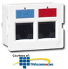 Siemon Flat CT 5e Double Coupler - Cat 5e - CT-F-C5-C5-02 - TelephoneStuff.com