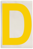 Brady Toughstripe B-514 Yellow Indoor Polyester Letter Label - 6 in Width - 8 in Height - 8 in Character Height - Printed Msg = D - 121714 - 754473-70929 - R. S. Hughes Company, Inc.
