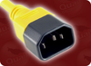 IEC-60320-C14 YELLOW to ROJ SPECIAL HOME // Power Cords // IEC/Jumper Power Cords // Colored -- 5228.012S - Image